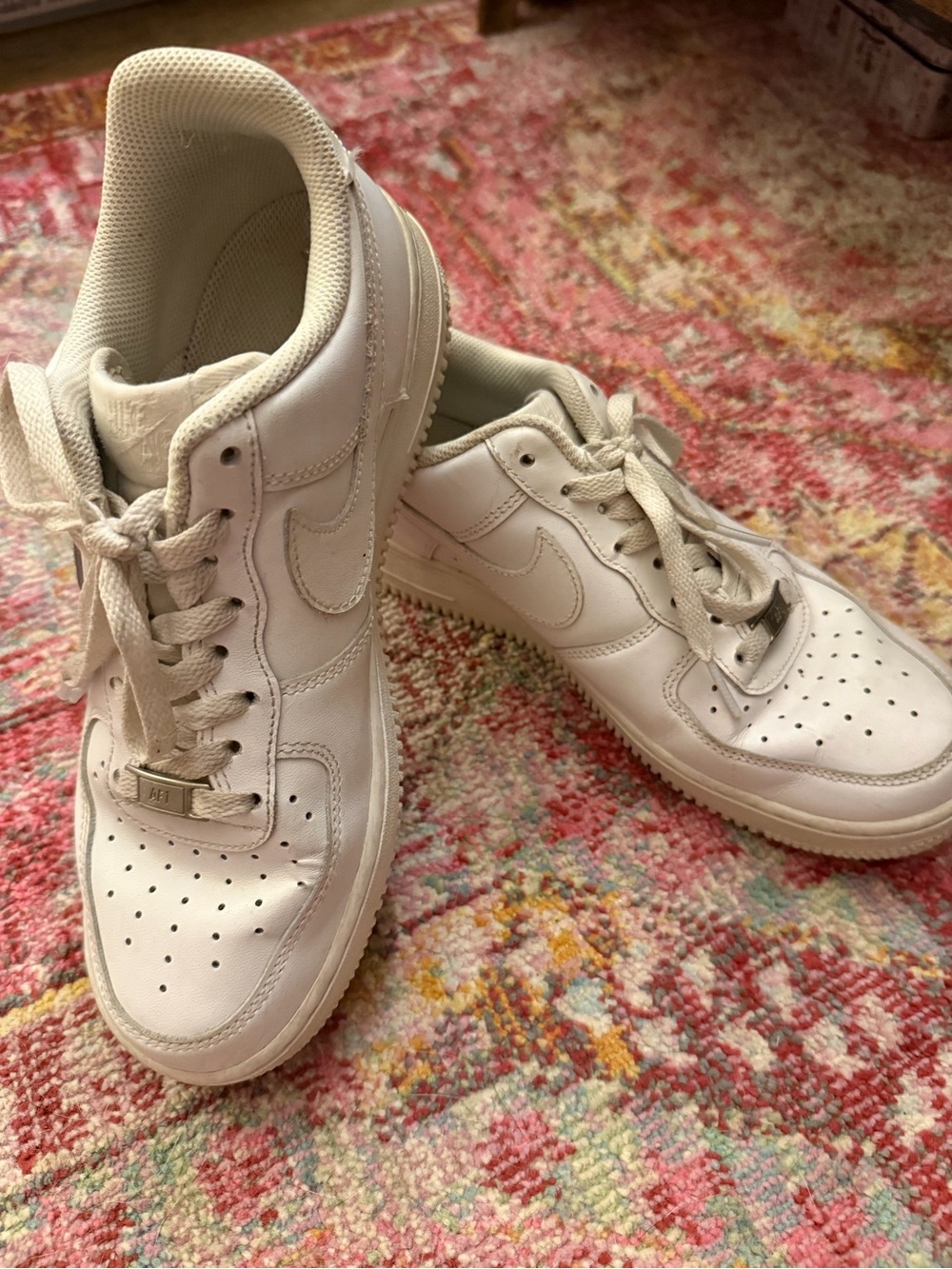 Nike Air Force 1 White Low-Top Leather Sneakers